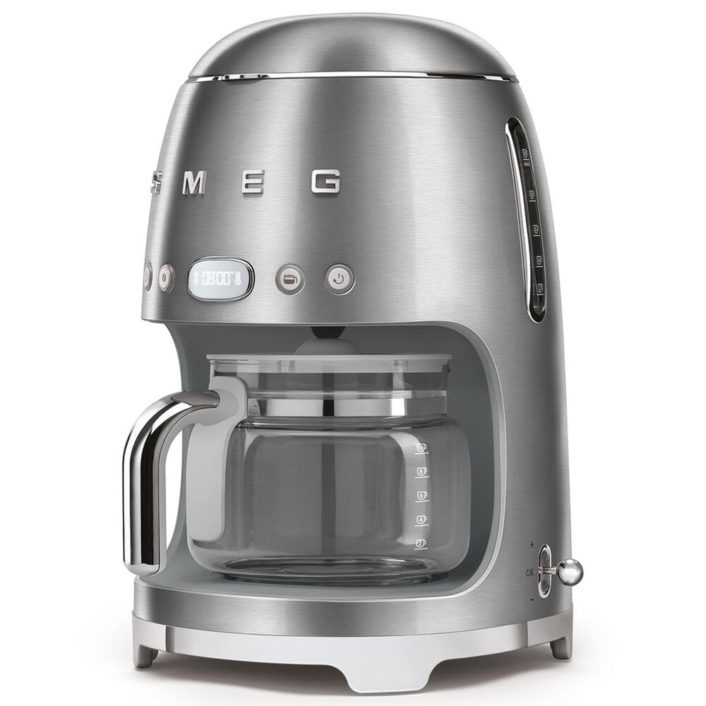 Smeg 47.34 Oz Drip Coffee Maker in Stainless Steel and Polished Chrome, , large