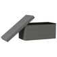 Timberlake Lavish Home Large Folding Storage Ottoman in Gray, , large