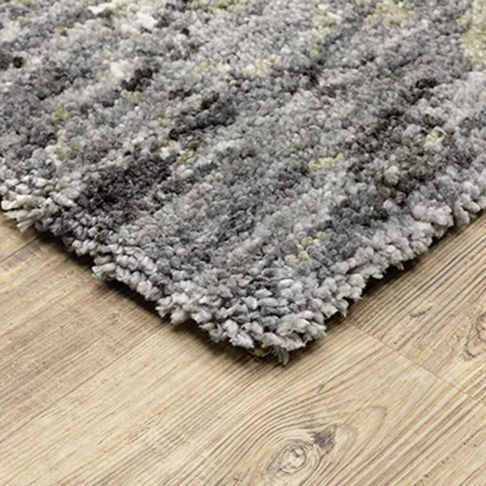 Oriental Weavers Aspen Distressed Shag 2060W 2&#39;3&quot; x 7&#39;6&quot; Gray and Ivory Runner, , large