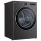 LG 5 Cu. Ft. Front Load Washer with 25 Wash Cycles and 7.4 Cu. Ft. Gas Dryer Laundry Pair in Black Steel, , large