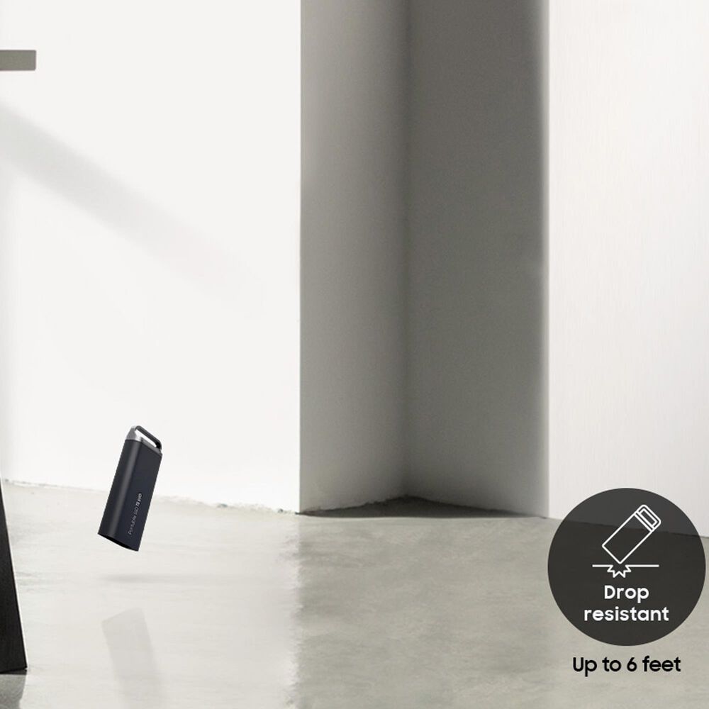 Samsung T5 EVO 2TB Portable External Hard Drive in Black, , large