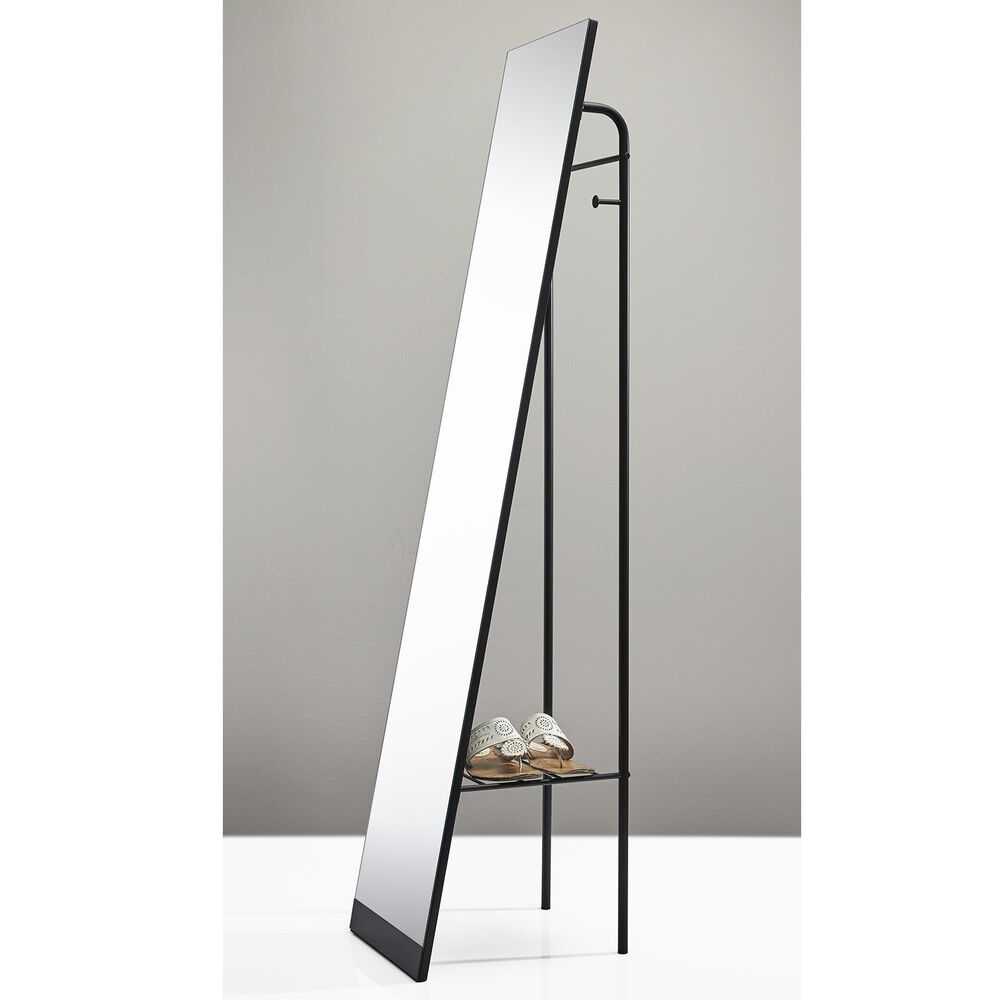 Adesso Tillie Floor Mirror in Black, , large