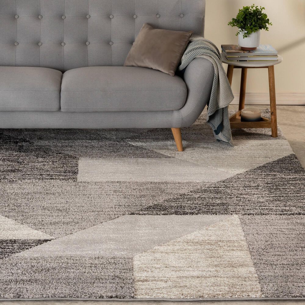 37B Structures Torrent Adley 6&#39;7&quot; x 9&#39;6&quot; Soot and Cloud Area Rug, , large