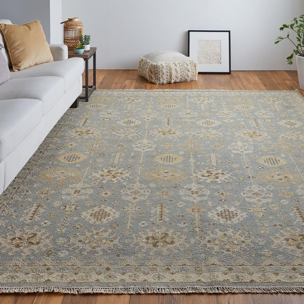 Feizy Rugs Corbitt 8&#39;6&quot; x 11&#39;6&quot; Aqua and Beige Area Rug, , large