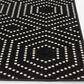 Central Oriental Terrace Tropic Valeria 6"7" x 9"6" Black and Snow Area Rug, , large