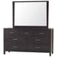 37B Nevis 7-Drawer Dresser and Mirror in Dark Brown, , large