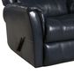 Homestretch Leather Manual Swivel Glider Recliner in Ocean Blue, , large