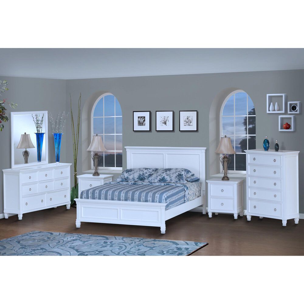 New Heritage Design Tamarack 3 Piece Queen Bedroom Set in White, , large