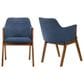 Blue River Renzo Dining Chair in Blue and Walnut (Set of 2), , large