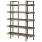 Signature Design by Ashley Montia 76" Bookcase in Light Brown and Gunmetal Gray, , large