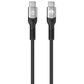 Manhattan 3" Braided USB-C Charging Cable in Black, , large