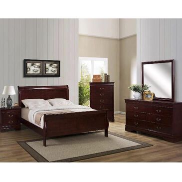 Claremont Louis Philip Full Sleigh Bed in Cherry, , large
