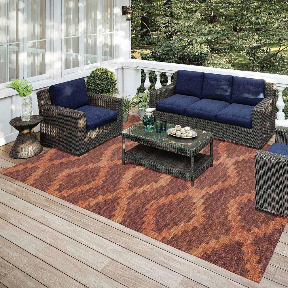 Dalyn Rug Company Sedona Southwestern 3&#39; x 5&#39; Spice Indoor/Outdoor Area Performance Rug, , large