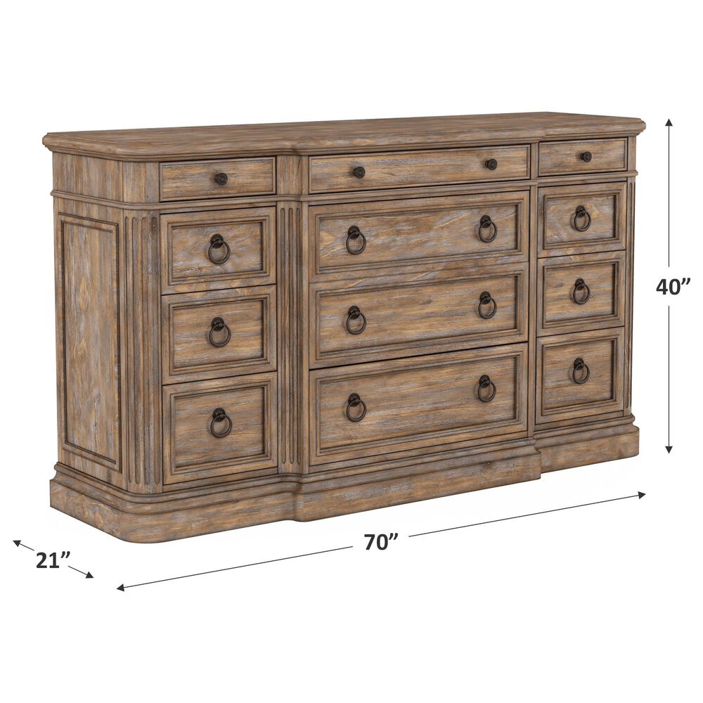 Vantage Architrave Dresser in Almond Rustic Pine, , large