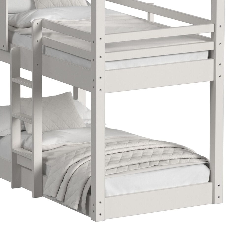 Eastern Shore Lodge Twin over Loft Bunk Bed in Cookies and Cream, , large