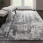 Nourison Prismatic PRS12 5"7" x 7"5" Silver and Grey Area Rug, , large