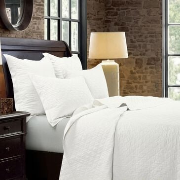 HiEnd Accents Diamond 3-Piece King Quilt Set in Vintage White, , large