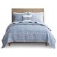 Hampton Park Harmony 4-Piece King Quilt Set in Blue and White, , large