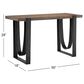 Nicolette Home Bowden Sofa Table in Rustic Honey and Distressed Iron, , large