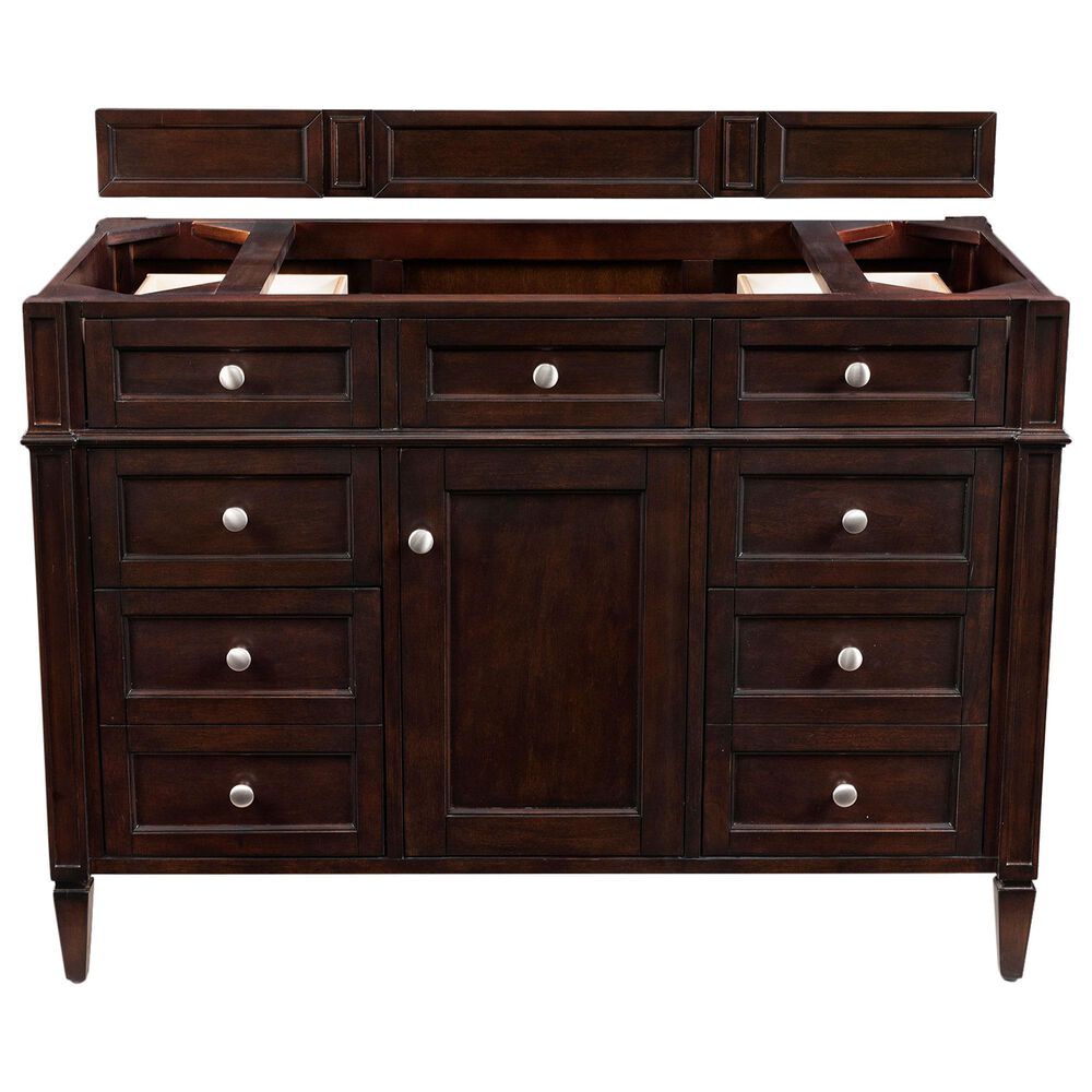James Martin Brittany 48&quot; Single Bathroom Vanity in Burnished Mahogany with 3 cm Eternal Serena Top and Rectangle Sink, , large
