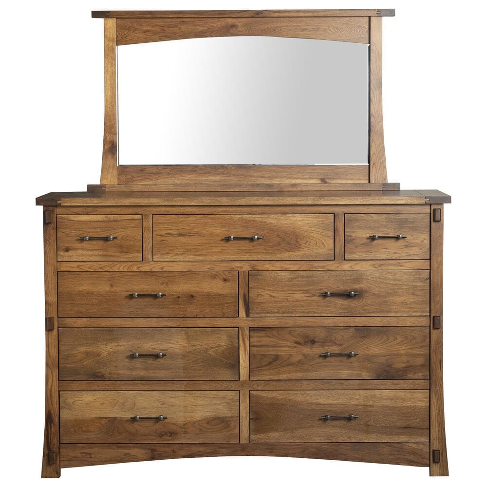 Briarwood LLC Jack and Jill 4 Piece Queen Bedroom Set in Rustic Hickory Cappuccino, , large