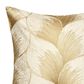 Ann Gish 24" x 24" Fan Throw Pillow in White and Gold, , large