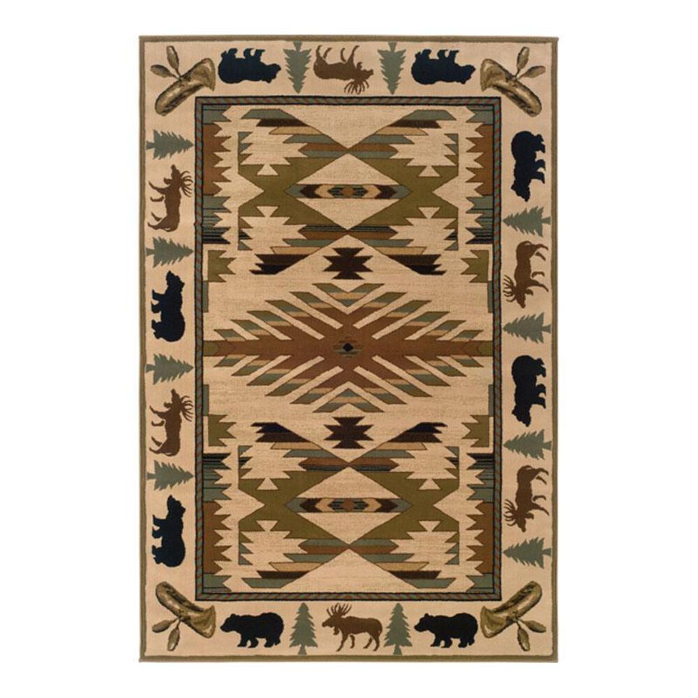 Oriental Weavers Hudson 1072A 7"8" x 10"7" Ivory Area Rug, , large