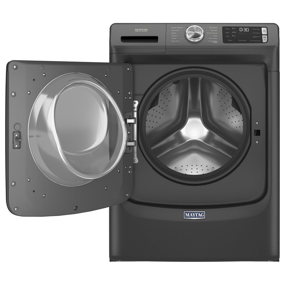 Maytag 4.8 Cu. Ft. Front Load Washer with Extra Power in Volcano Black, , large