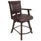 Radius Gettysburg Spectator Counter Stool with Brown Cushion in Rich Oak, , large