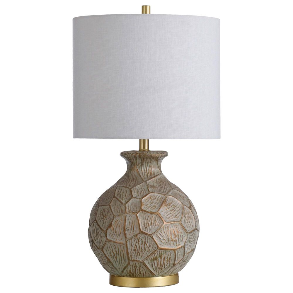 Flair Industries Baffo Table Lamp in Light Gold and Silver Sage, , large