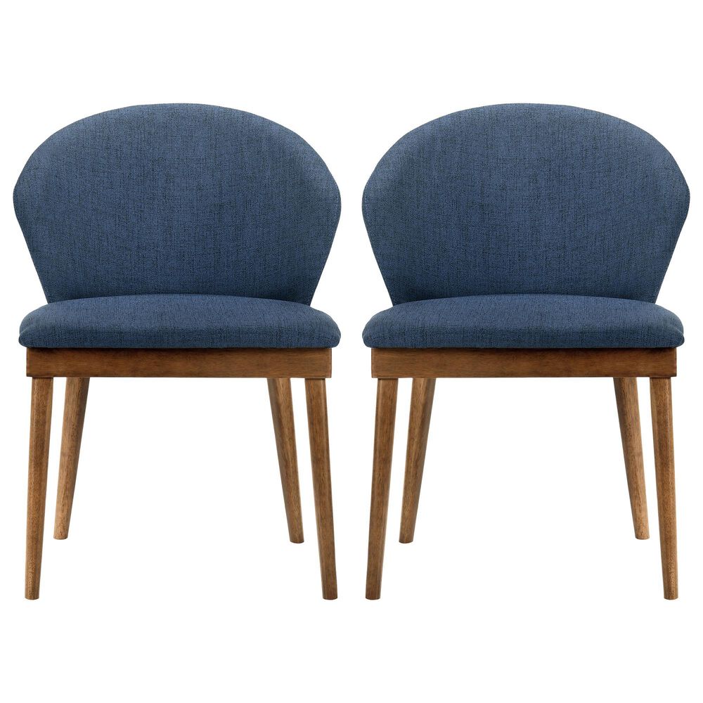 Blue River Juno Dining Chair in Blue/Walnut &#40;Set of 2&#41;, , large