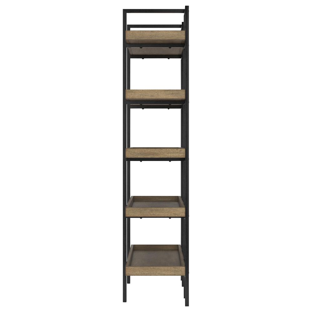 Signature Design by Ashley Montia 76&quot; Bookcase in Light Brown and Gunmetal Gray, , large