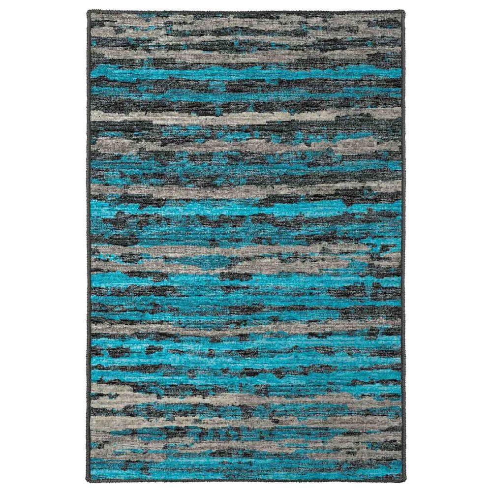 Dalyn Rug Company Brisbane Striped 1"8" x 2"6" Teal Area Rug, , large