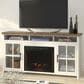 Endress International Hampton 74" Fireplace TV Console in Barnwood and Jasmin White, , large