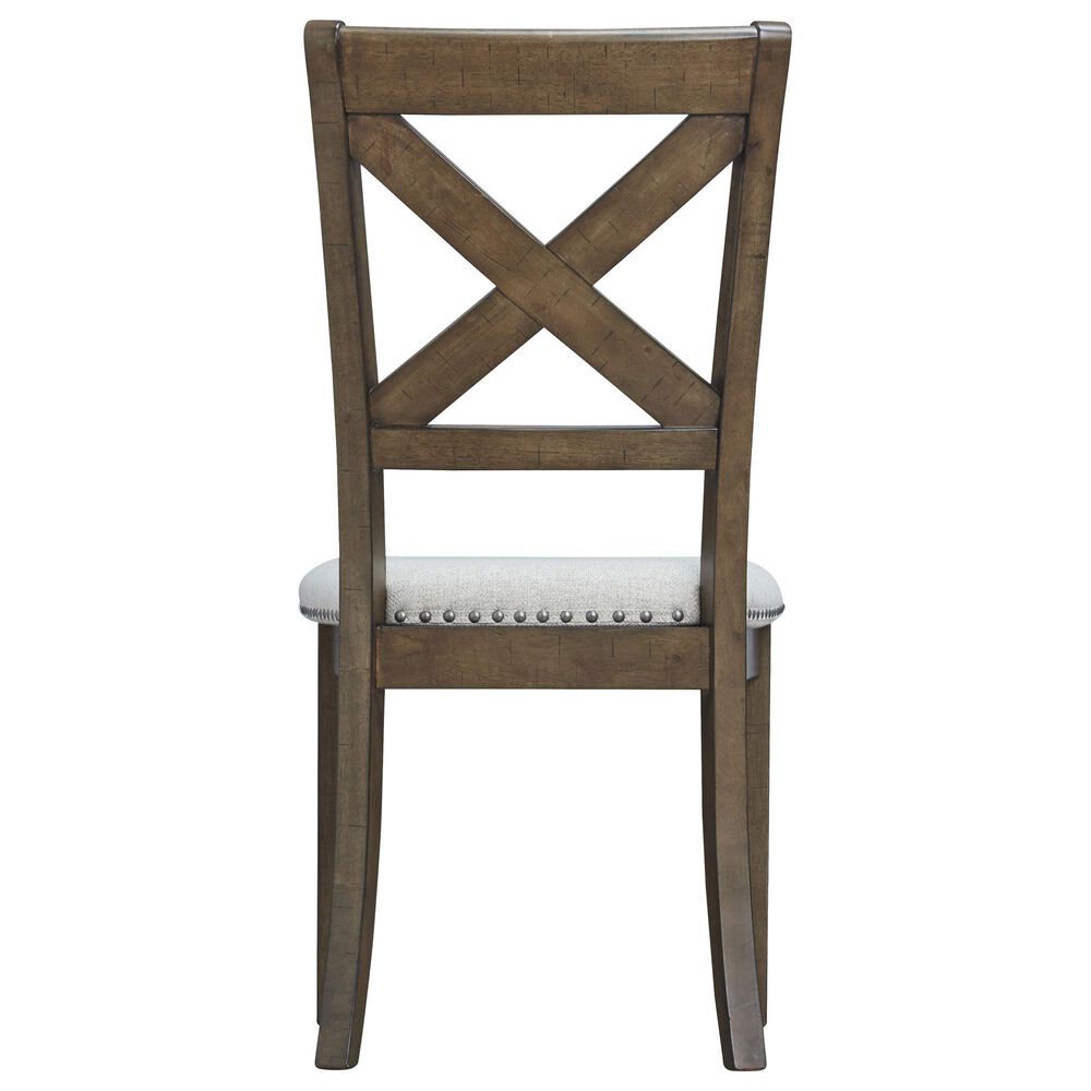 Signature Design by Ashley Moriville Dining Chair with Beige Cushion in Grayish Brown, , large