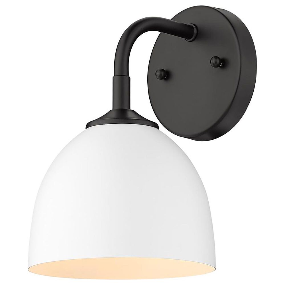 Golden Lighting Zoey 1-Light Wall Sconce in Matte Black, , large