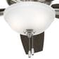 Hunter Newsome Low Profile 52" Ceiling Fan with Lights in Brushed Nickel, , large