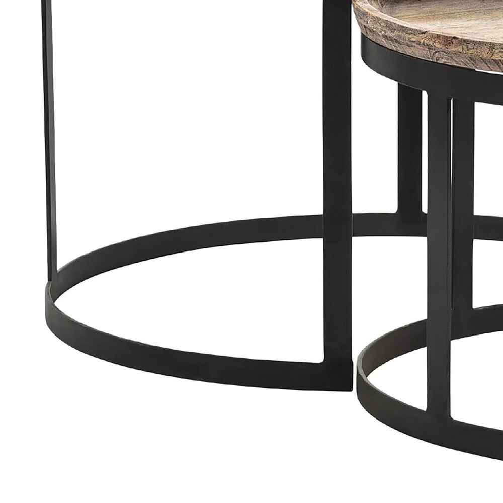 Crestview Collection Bengal Manor Cocktail Tables in Light Mango Wood and Black &#40;Set of 2&#41;, , large