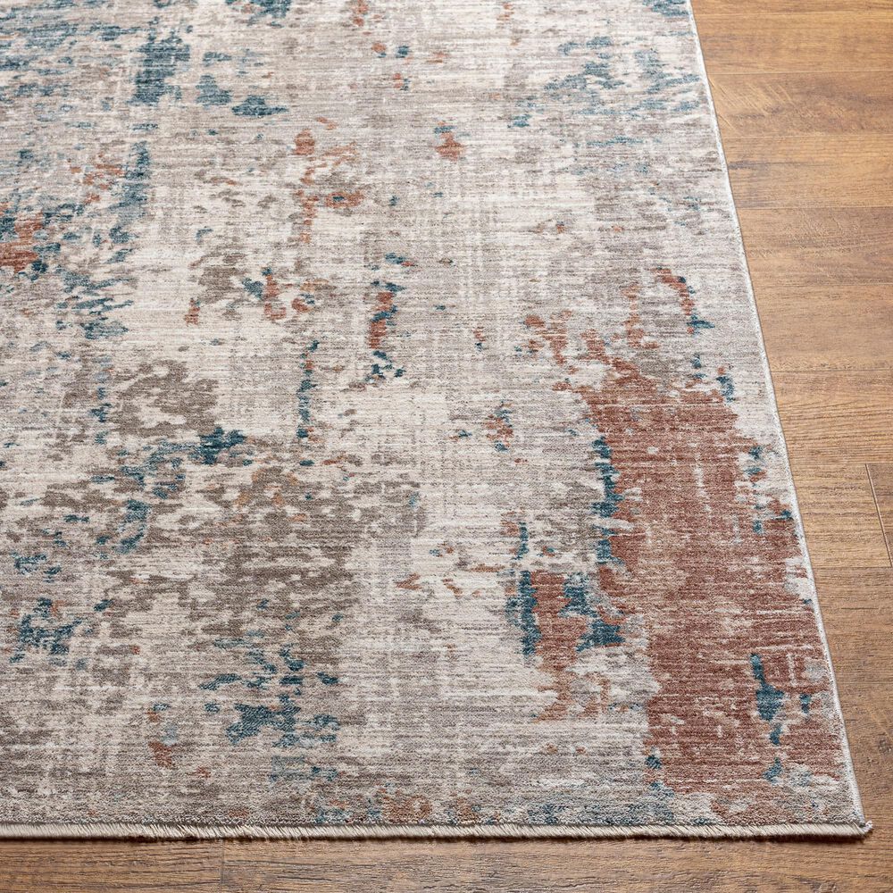 Surya Carlisle 2&#39;11&quot; x 10&#39; Pale Blue, Dusty Pink, Medium Brown, Cream and Charcoal Runner, , large