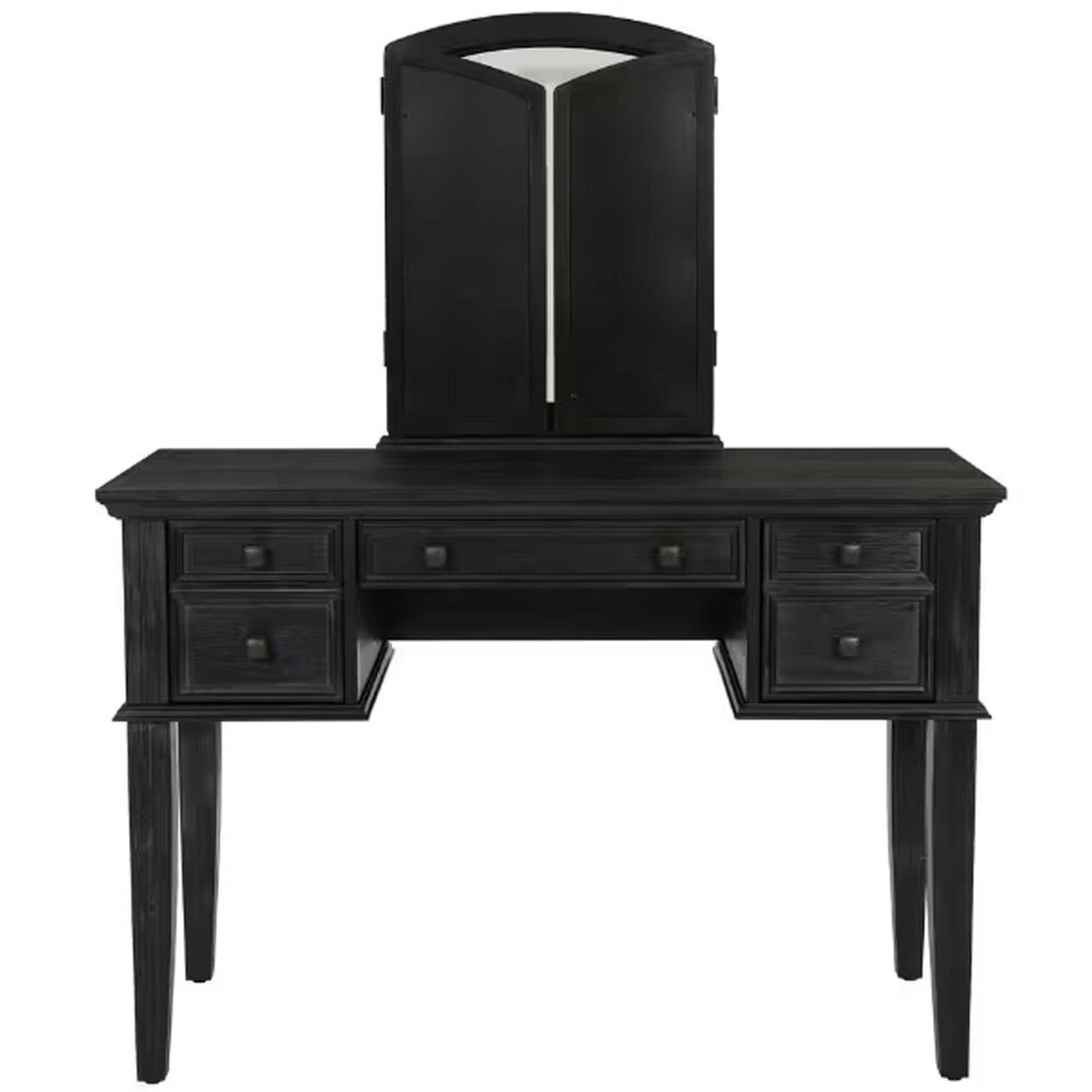 OSP Home Farmhouse Vanity with Mirror Rustic Black, , large