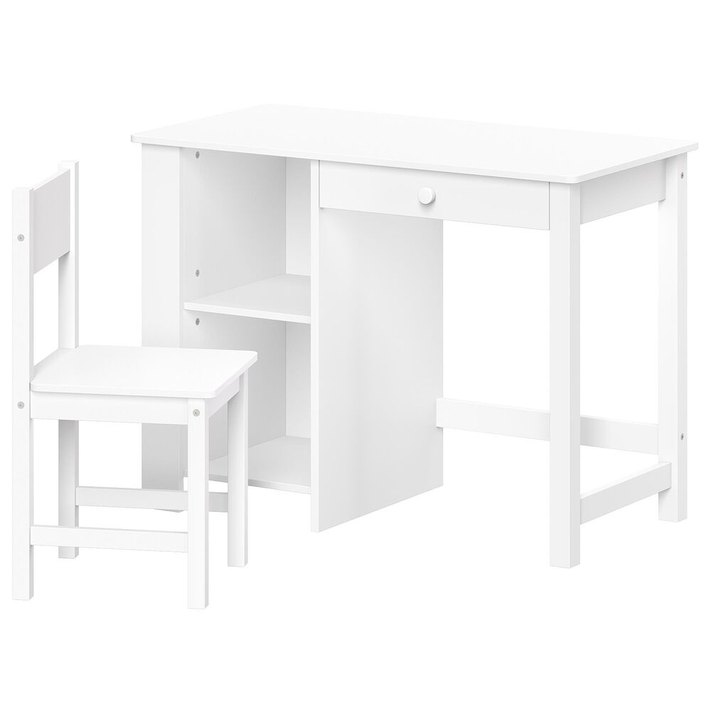 RiverRidge Home 2-Piece Kids Desk and Chair Set in White, , large