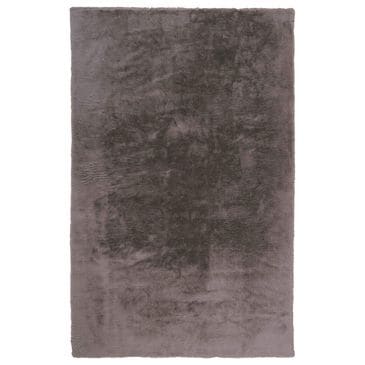 Feizy Rugs Luxe Velour 6"7" x 9"6" Light Gray Area Rug, , large