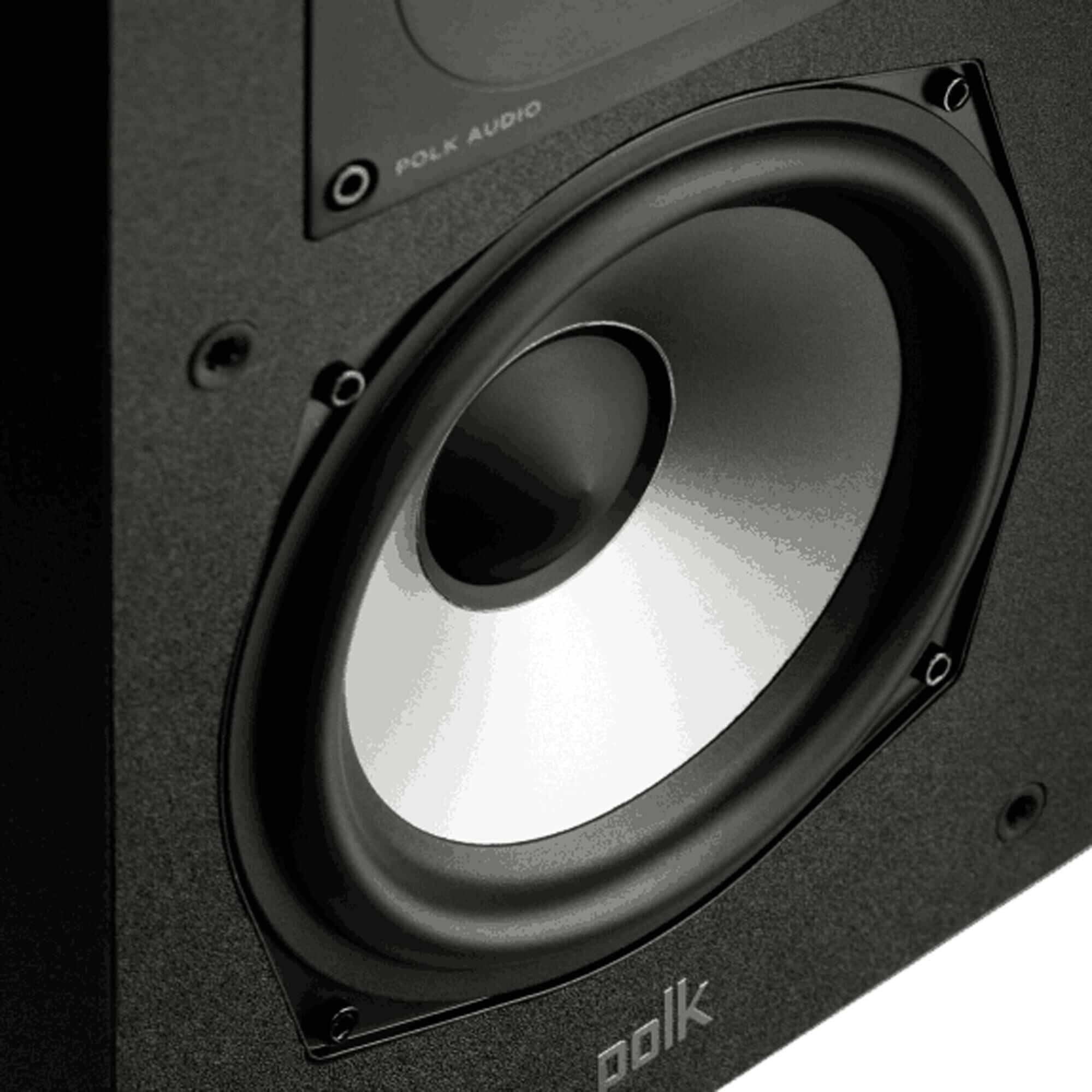 Polk Large Bookshelf Speakers in Black (Pair) | NFM