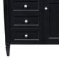 James Martin Brittany 48" Single Bathroom Vanity in Black Onyx with 3 cm Arctic Fall Solid Surface Top and Rectangle Sink, , large