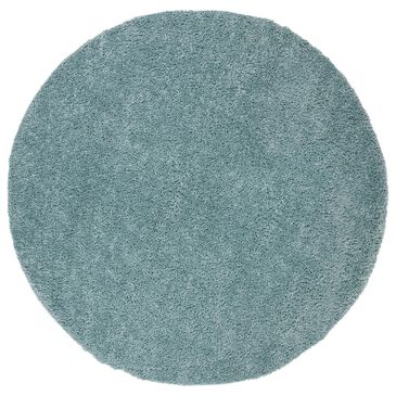 Safavieh August Shag 6"7" Round Aqua Area Rug, , large