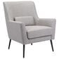 Zuo Modern Ontario Accent Chair in Gray and Black, , large