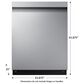 Samsung 24" Built-In Pocket Handle Dishwasher in Fingerprint Resistant Stainless Steel, , large