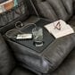 Signature Design by Ashley Willamen Manual Reclining Sofa with Drop Down Table in Quarry, , large
