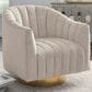 Signature Design by Ashley Penzlin Swivel Accent Chair in Pearl, , large