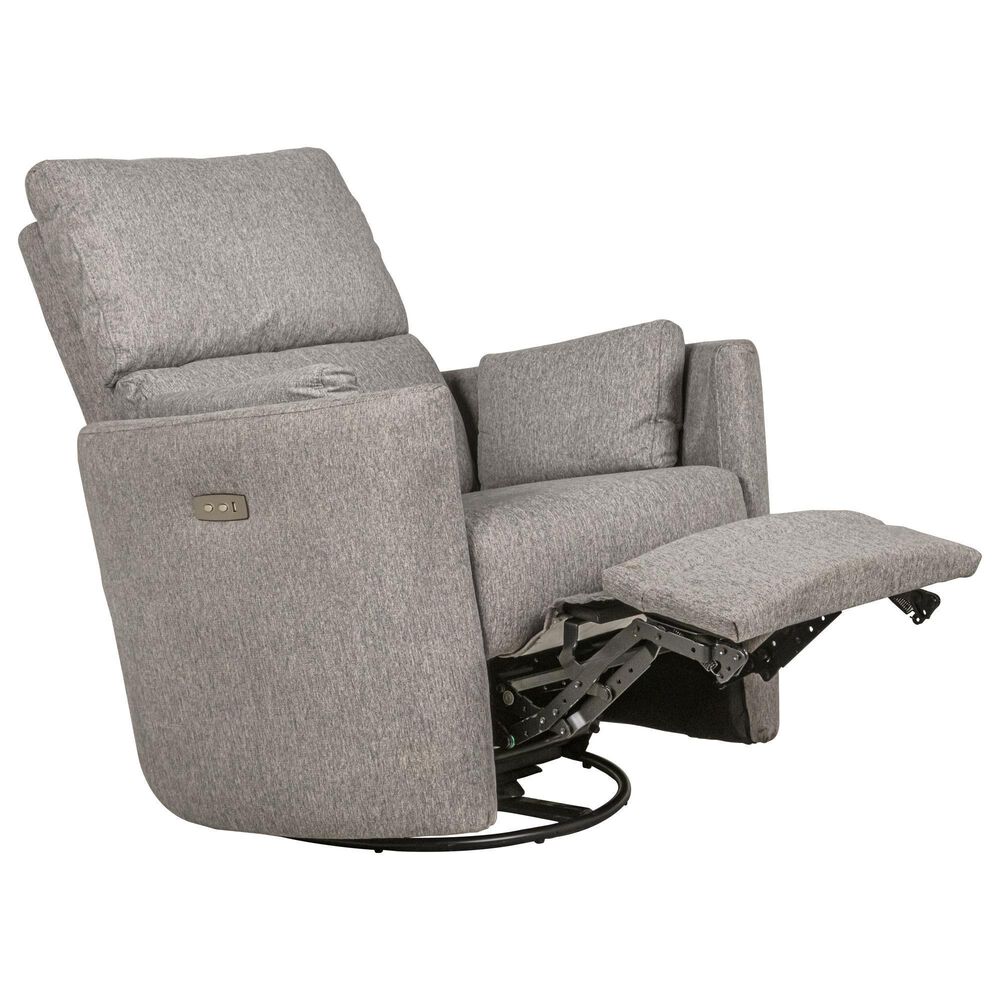Eastern Shore Compass Power Swivel Glider with USB in Pebble, , large